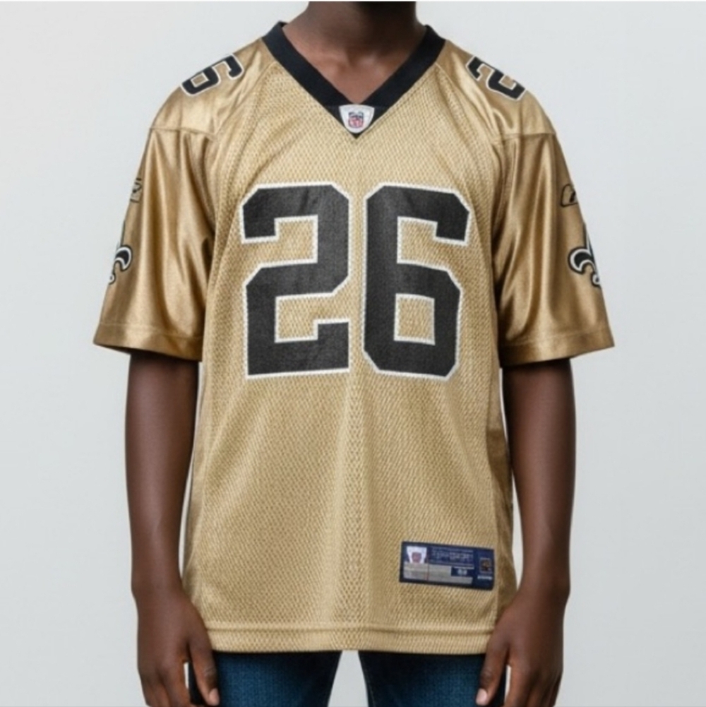 REEBOK Black & Gold New Orleans Saints Jersey #26 Deuce McAllister VINTAGE